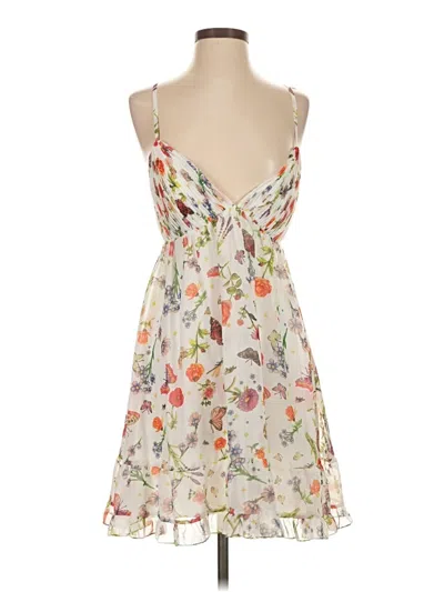 Pre-owned Mac Duggal Cocktail Dress In White