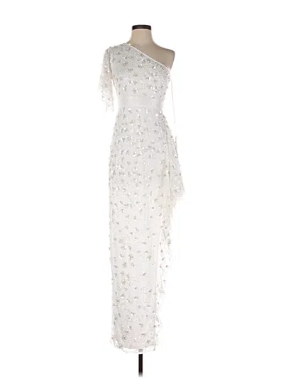 Pre-owned Mac Duggal Cocktail Dress In White