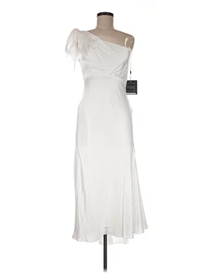 Pre-owned Mac Duggal Cocktail Dress In White
