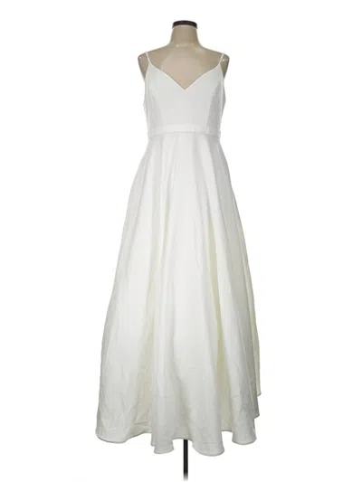 Pre-owned Mac Duggal Cocktail Dress In White