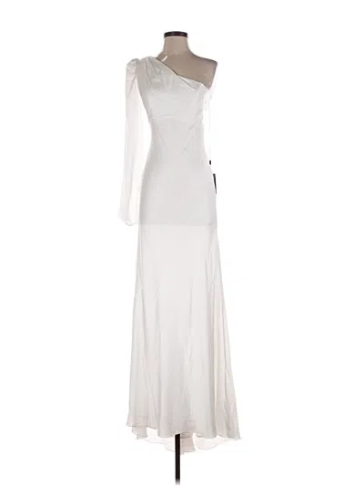 Pre-owned Mac Duggal Cocktail Dress In White
