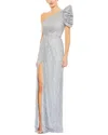 Mac Duggal One-shoulder Sequin A-line Gown