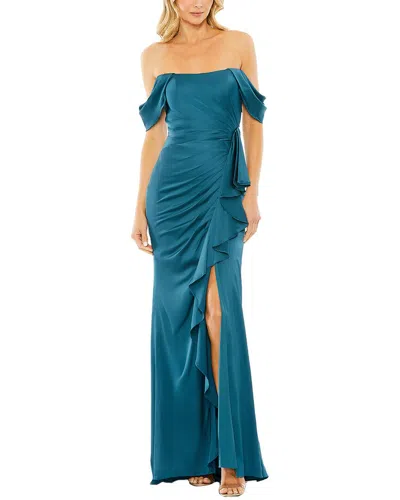 Mac Duggal Column Gown In Blue