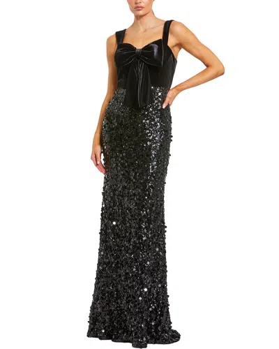 Mac Duggal Column Gown In Black