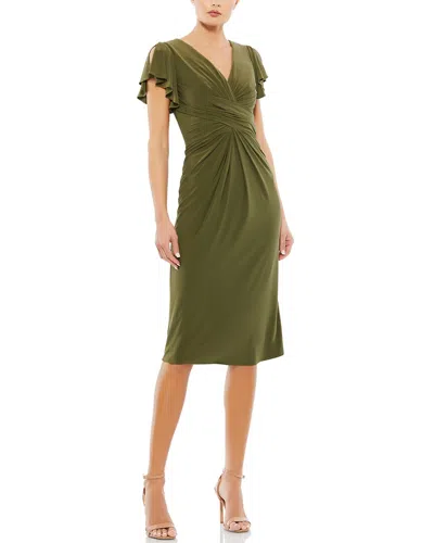 Mac Duggal Column Gown In Green