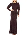 Mac Duggal Column Gown In Multi
