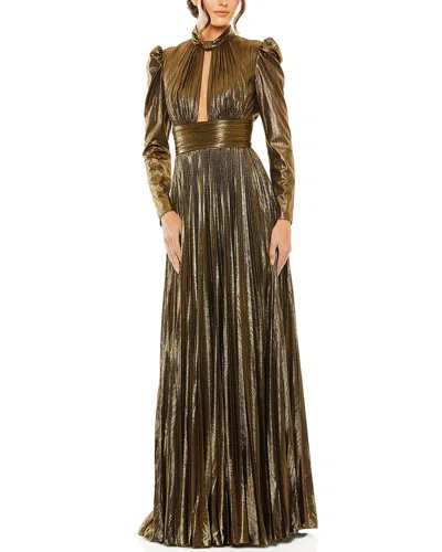 Mac Duggal Column Gown In Brown
