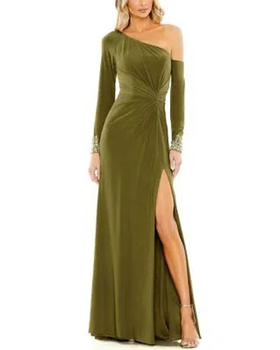 Pre-owned Mac Duggal Column Gown Women's 14 In Green
