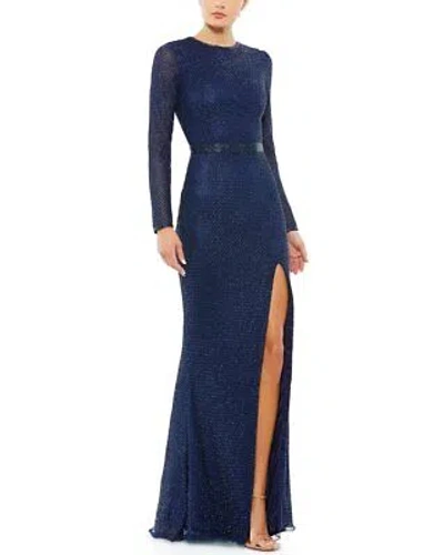 Pre-owned Mac Duggal Column Gown Women's 16 In Midnight