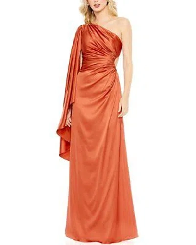 Pre-owned Mac Duggal Column Gown Women's 2 In Rust