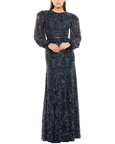 Pre-owned Mac Duggal Column Gown Women's In Midnight