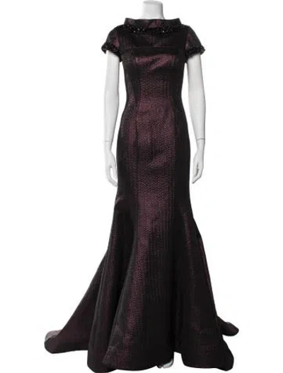 Pre-owned Mac Duggal Cowl Neck Long Dress W/ Tags