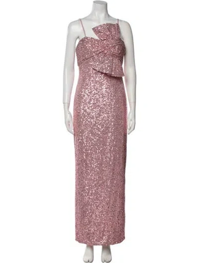 Pre-owned Mac Duggal Cowl Neck Long Dress W/ Tags In Pink