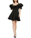 Mac Duggal Crepe Ruffle Godet Hem Mini Dress