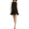 Mac Duggal Women's Crêpe Sleeveles Ruffle-hem Minidress In Black