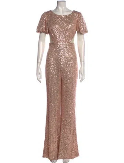 Pre-owned Mac Duggal Crew Neck Jumpsuit W/ Tags In Pink