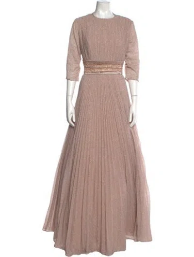 Pre-owned Mac Duggal Crew Neck Long Dress