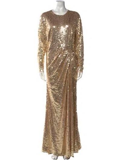 Pre-owned Mac Duggal Crew Neck Long Dress