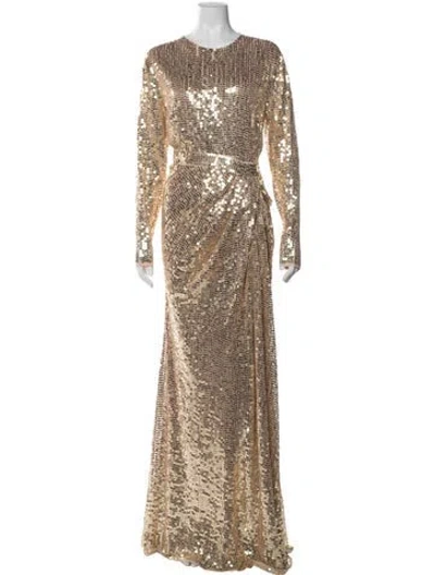 Pre-owned Mac Duggal Crew Neck Long Dress