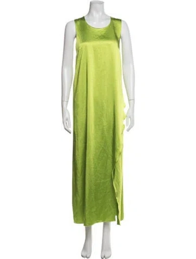 Pre-owned Mac Duggal Crew Neck Long Dress W/ Tags In Green