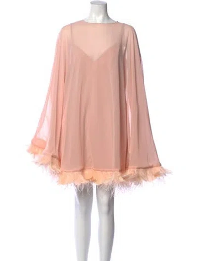 Pre-owned Mac Duggal Crew Neck Mini Dress In Pink