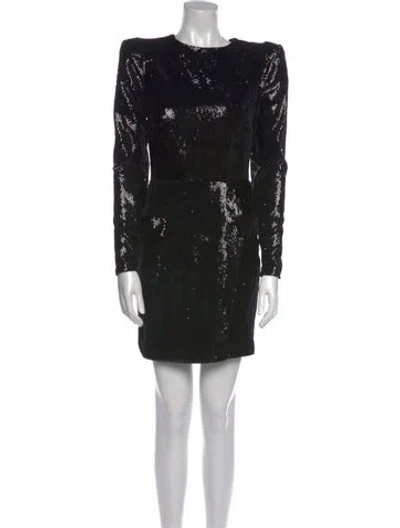 Pre-owned Mac Duggal Crew Neck Mini Dress W/ Tags In Black