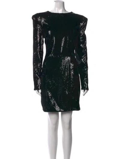 Pre-owned Mac Duggal Crew Neck Mini Dress W/ Tags In Black