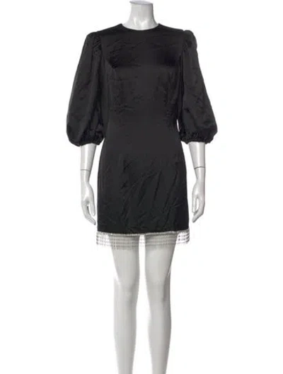 Pre-owned Mac Duggal Crew Neck Mini Dress W/ Tags In Black