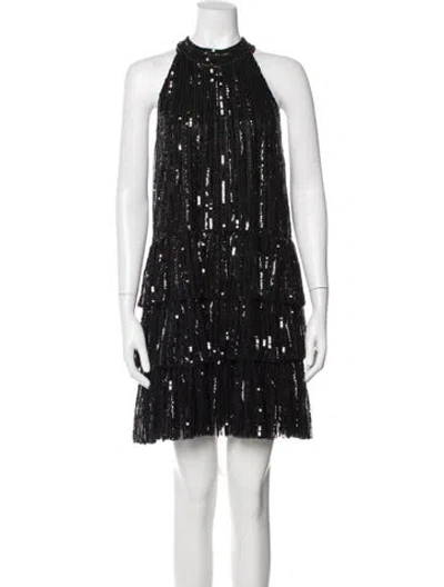 Pre-owned Mac Duggal Crew Neck Mini Dress W/ Tags In Gray