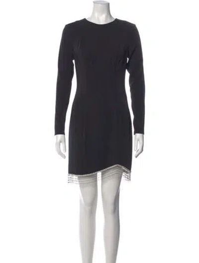 Pre-owned Mac Duggal Crew Neck Mini Dress W/ Tags In Gray