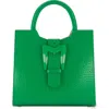 Mac Duggal Women's Medium Crocodile-embossed Leather Tote Bag In Spring Green