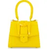 Mac Duggal Women's Mini Crocodile-embossed Leather Top Handle Bag In Sunshine
