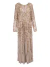 Mac Duggal Crystal-embellished Gown In Gold