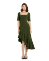 Mac Duggal Midi Dress In Dark Green