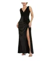 Mac Duggal Ruched Jersey Gown In Black
