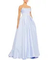 Mac Duggal Strapless Sweetheart Ballgown In Blue