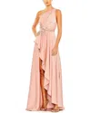 Mac Duggal Embellished One Shoulder Asymmetrical Gown