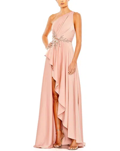 MAC DUGGAL EMBELLISHED ASYMMETRICAL GOWN