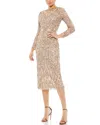 Mac Duggal Midi Dress In Brown