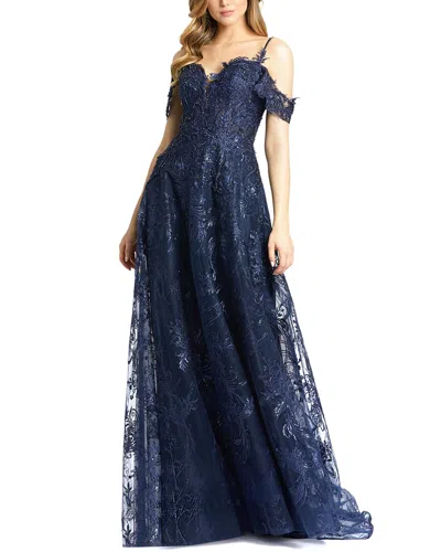 Mac Duggal Embellished Cold Shoulder Sweetheart A Line Gown