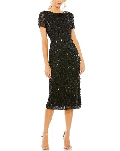 Mac Duggal Embellished Column Midi Dress In Black