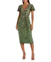 Mac Duggal Womens Embellished Midi Cocktail And Party Dress In Sage