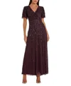 Mac Duggal Womens Embellished Formal Evening Dress In Purple