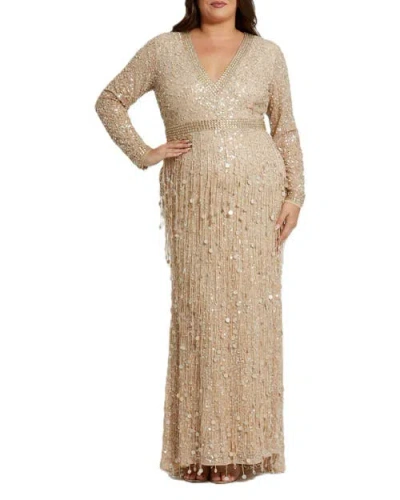 MAC DUGGAL MAC DUGGAL EMBELLISHED FRINGE GOWN