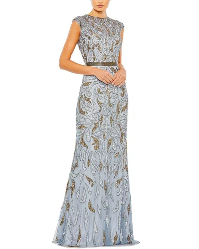 Mac Duggal Embellished Illusion Column Gown