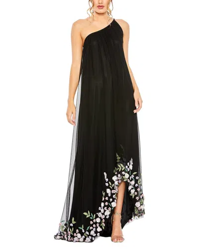 Mac Duggal Embellished Long Dress In Black