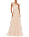 Mac Duggal Embellished One Shoulder A Line Gown In Pink