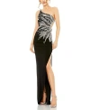 MAC DUGGAL EMBELLISHED ONE SHOULDER CUT OUT GOWN