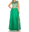 Mac Duggal Embellished Prom Dress In Emerald In Green