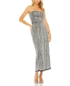 Mac Duggal Embellished Strapless Column Dress In Black